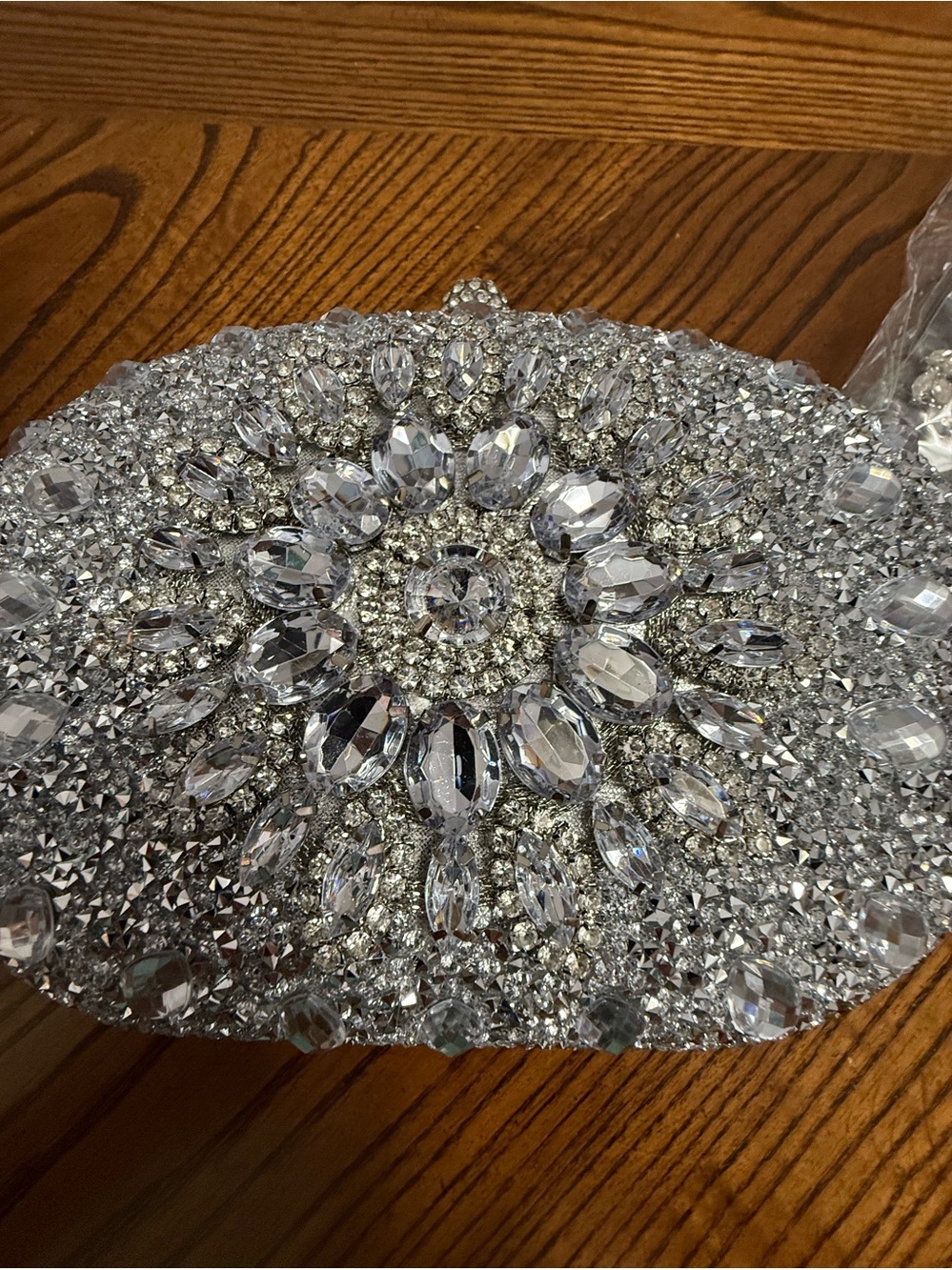 Query Rhinestone Oval Handbag With Accesories. NWT.